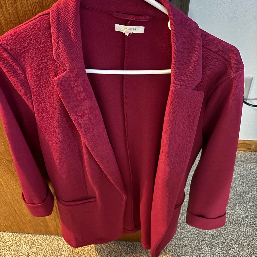 Maurices Pink Blazer Tailored Suit Jacket